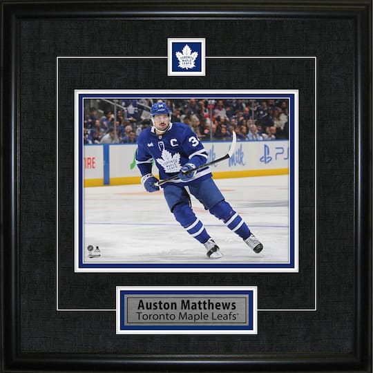 Auston Matthews Framed Pin & Plate Toronto Maple Leafs 18" x 18"